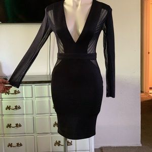 Navy blue midi dress